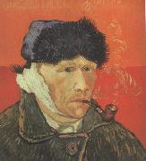Vincent Van Gogh Self-Portrait with Bandaged Ear and Pipe (nn04) oil painting reproduction